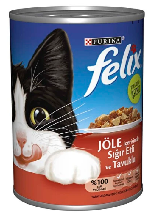 Felix Yaş Mama 400 Gr Sığır Ve Tavuklu