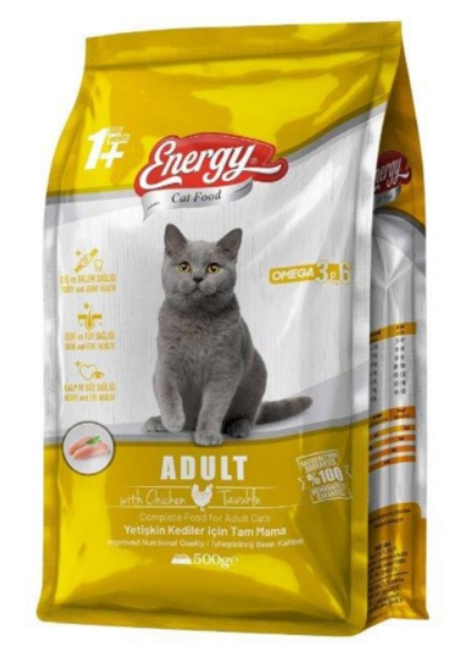 Energy kuru Kedi Maması 500 Gr Tavuklu